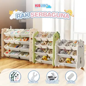 KISUBO Dinosaur Rak Serbaguna Rak Mainan Anak Rack Shelf Organizer