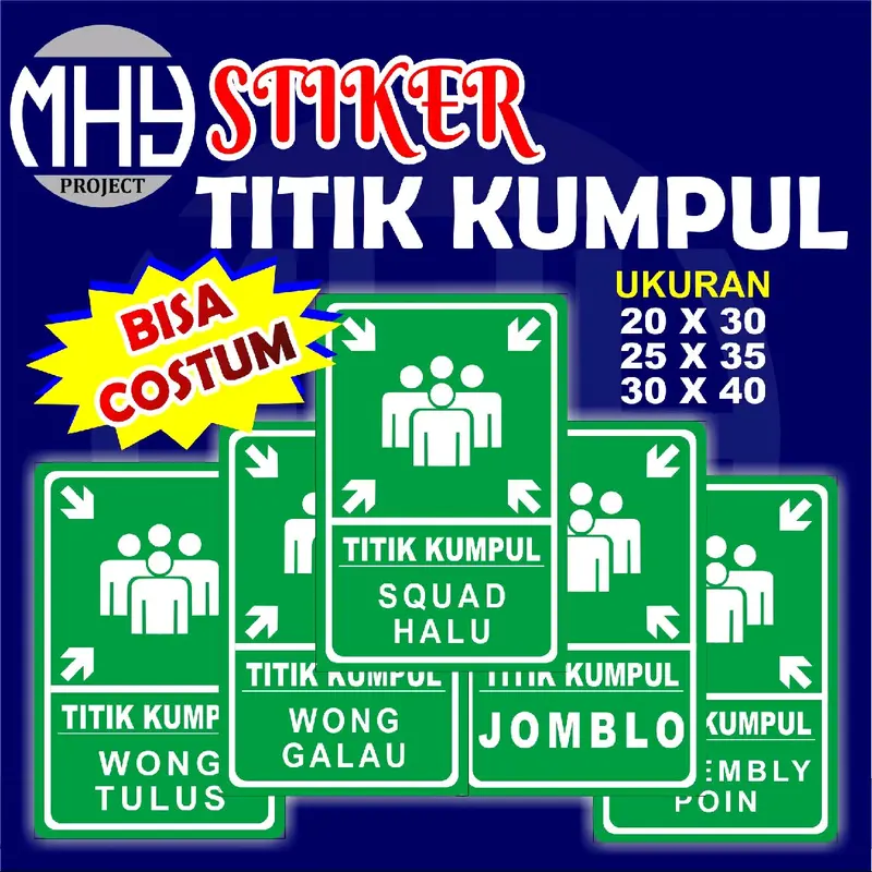 Stiker titik kumpul stiker rambu titik kumpul stiker dinding 0