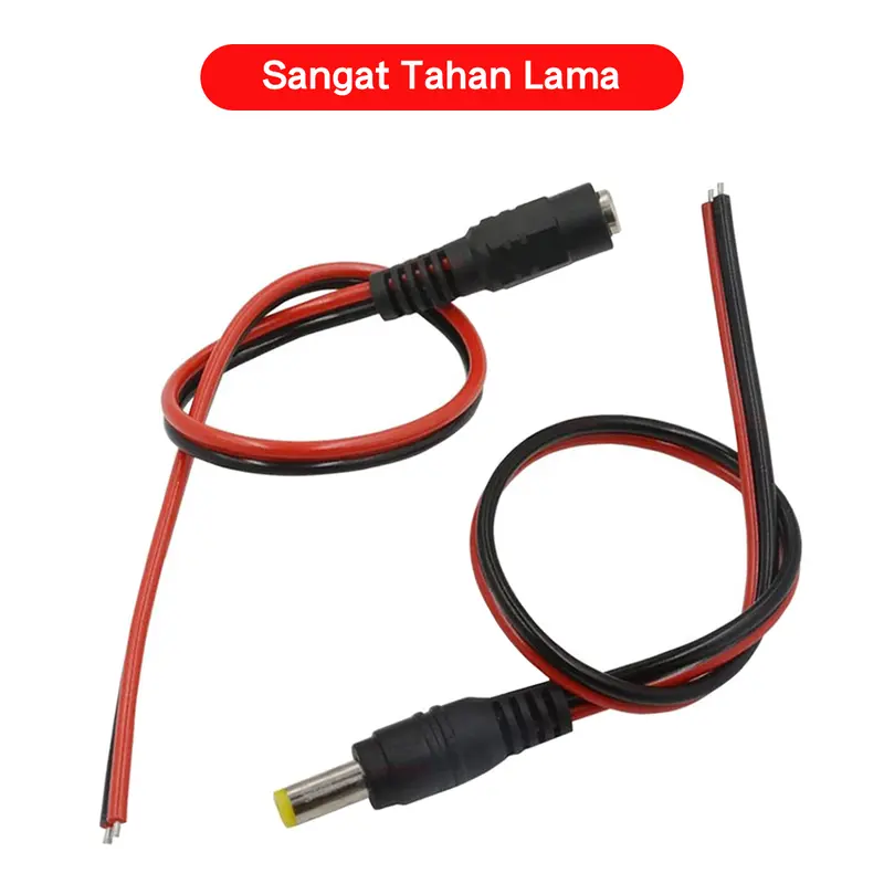 XIHANCAM Konektor Jack DC Male Female Konektor CCTV Ke CCTV Jack Sambungan Konektor Kabel DC CCTV 3