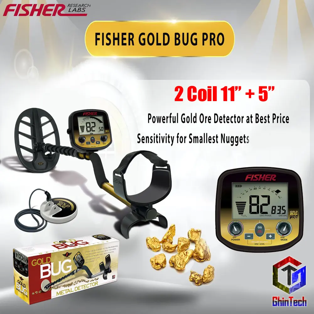 FISHER Gold Bug Pro Gold Silver METAL DETEKTOR DETECTOR EMAS LOGAM Pendeteksi Logam Dan Emas Pencari Emas Dalam Tanah