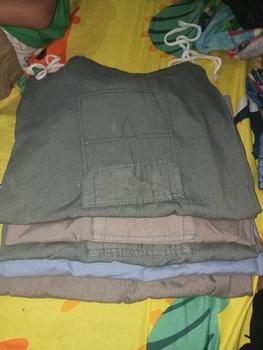 Product Review of 100k Dpt 5Pcs Celana Kanvas Semi Jeans Kolor Harian Santai Abu Cargo Karet Melar Nyaman Lembut Casual Pria from S**l 3
