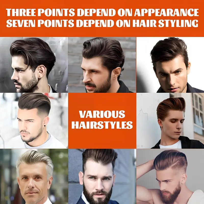 SJJ 2in1 Minyak Rambut Garansi Asli dengan Gel dan Wax untuk Pria Mousse Pomade Haircare & Styling Wangi Mens Sisir Strong Hold Sisir Mousse Pomade Meluruskan hair  wax 6