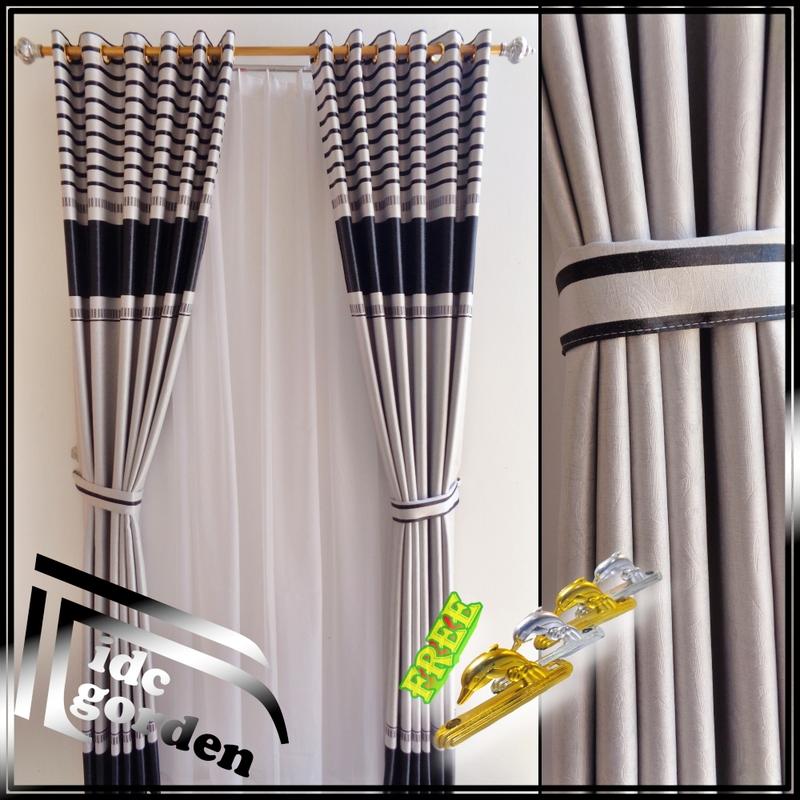 Product Introduction of gorden jendela rumah bahan blackout semi bludru motif embos model smokring 0