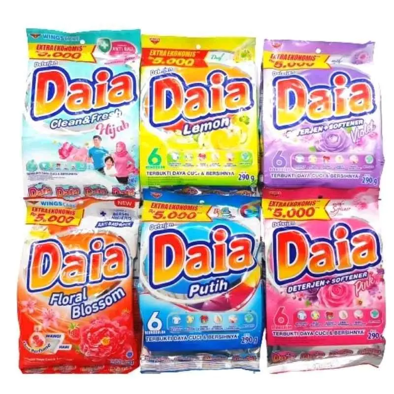 5 PCS DETERGENT DAIA 245 GRAM (DAIA 5000) VARIAN RANDOM MURAH