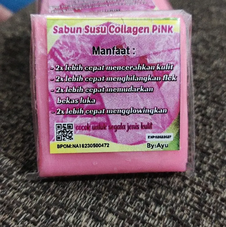 sabun susu collagen original by ayu versi sedang 26g Cewek Mencerahkan Soap Memutihkan Perawatan 2
