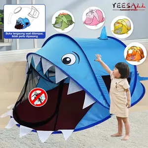 Tenda Mainan Anak Lipat - Tenda Camping Karakter Lucu, Mudah Dibongkar Pasang untuk Indoor & Outdoor