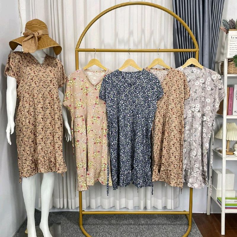Dress RUFFEL Daster Bahan Rayon Premium Grade A FULL OBRAS DOBEL JAHITAN  Tangan Pertama Konveksi Sendiri 3