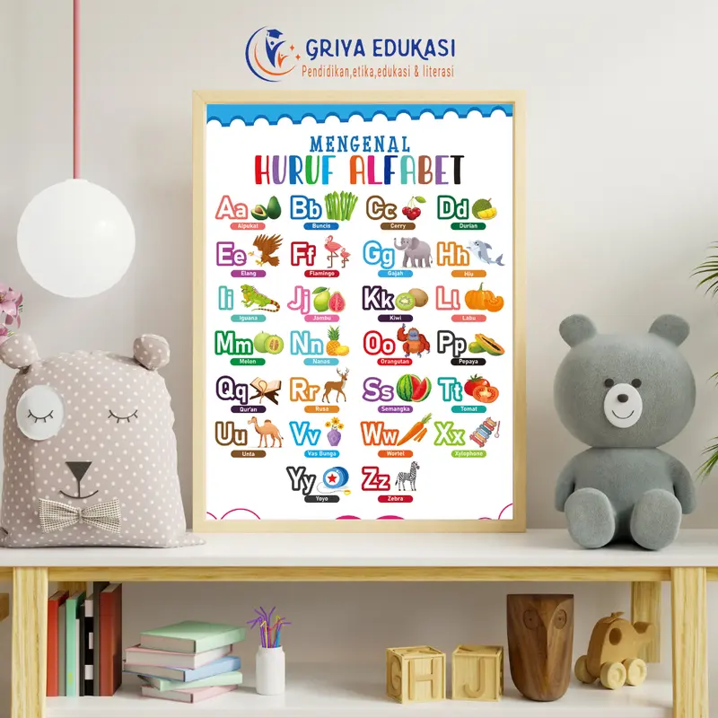 Poster Edukasi Anak Wipe Clean Best Seller 1