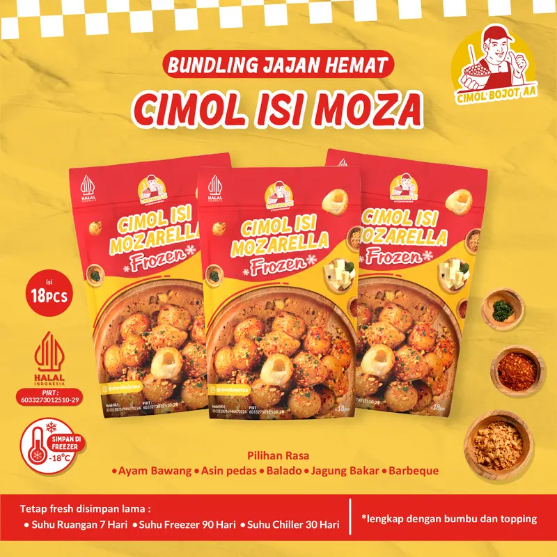 Jajan Hemat 3 Cimol Bojot AA Isi Mozzarella Daun Jeruk Frozen Food Instant 0