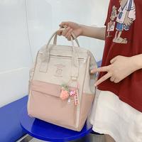 Gambar All Double Tas Sekolah Gaya Korea Tas Ransel Wanita Kapasitas Besar Tas Laptop Tahan Air - Pink dari All Double shop Kab. Tangerang 2 Tokopedia