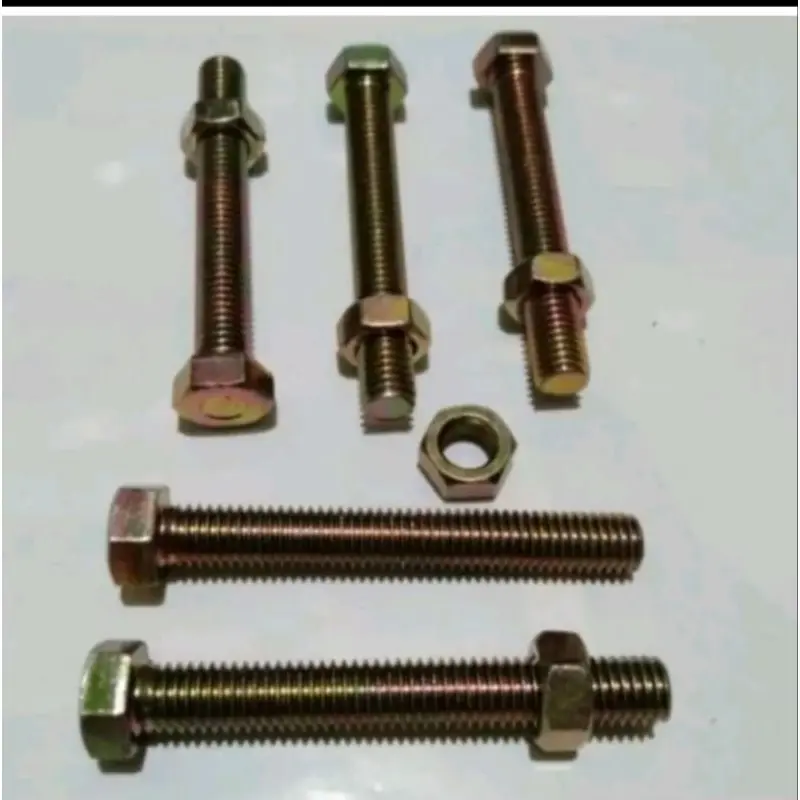 BAUT + MUR KUNING BMK M8 X 60 MM ( KUNCI 12 )