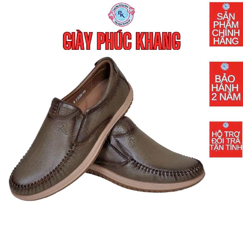 Giày lười nam da bò nguyên tấm vân phủ nano M1031 Xanh rêu thời trang cao cấp thiết kế chính hãng