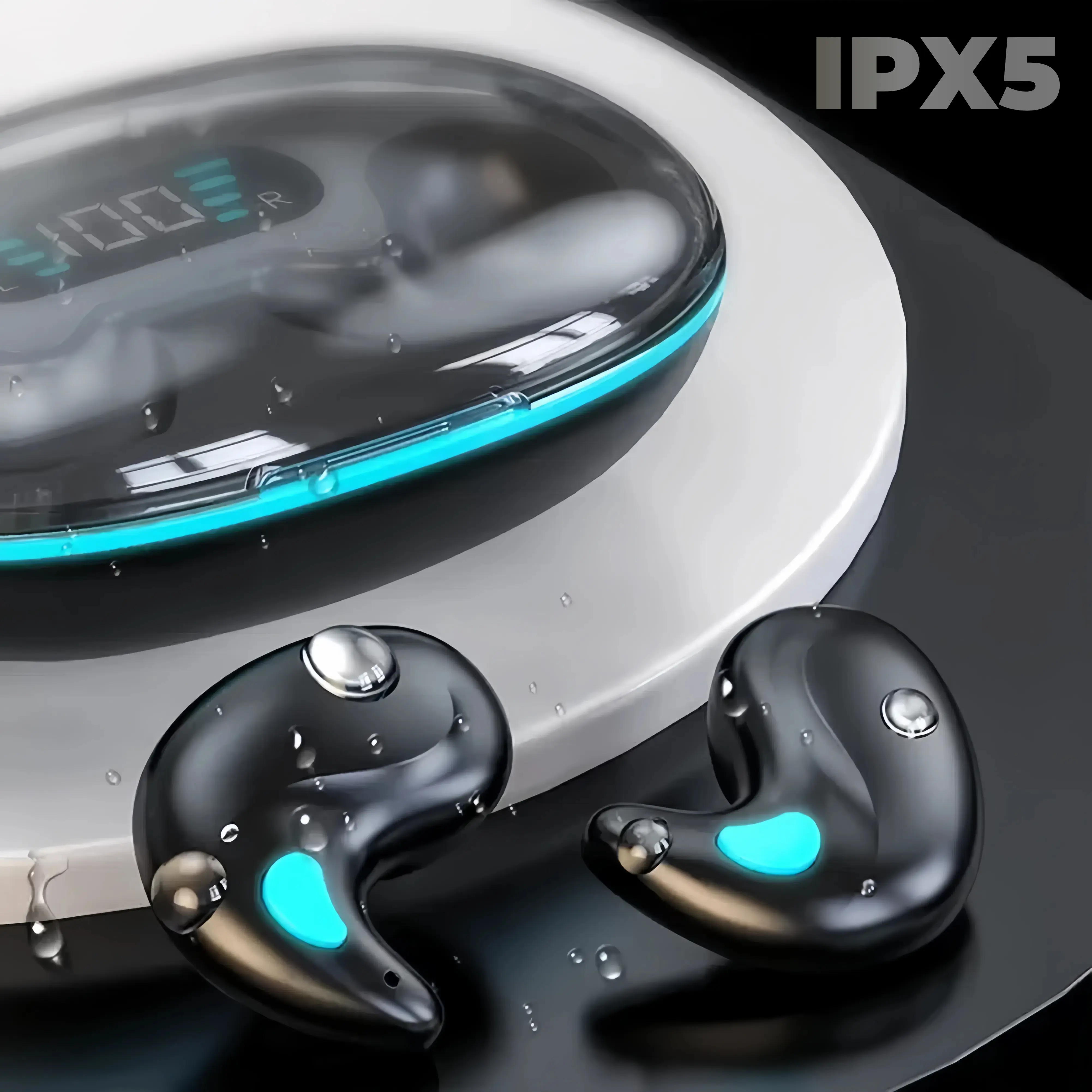 Tai nghe ngủ X55 [2 Quà tặng miễn phí]  1 Nhãn dán hoạt hình+1 Bao tay chơi game, Âm thanh nổi mức HiFi,  iPX5 Chống thấm nước Tích hợp Mic, Cho tai nghe điều khiển cảm ứng iPhone và Andriod | BigBuy360 - bigbuy360.vn