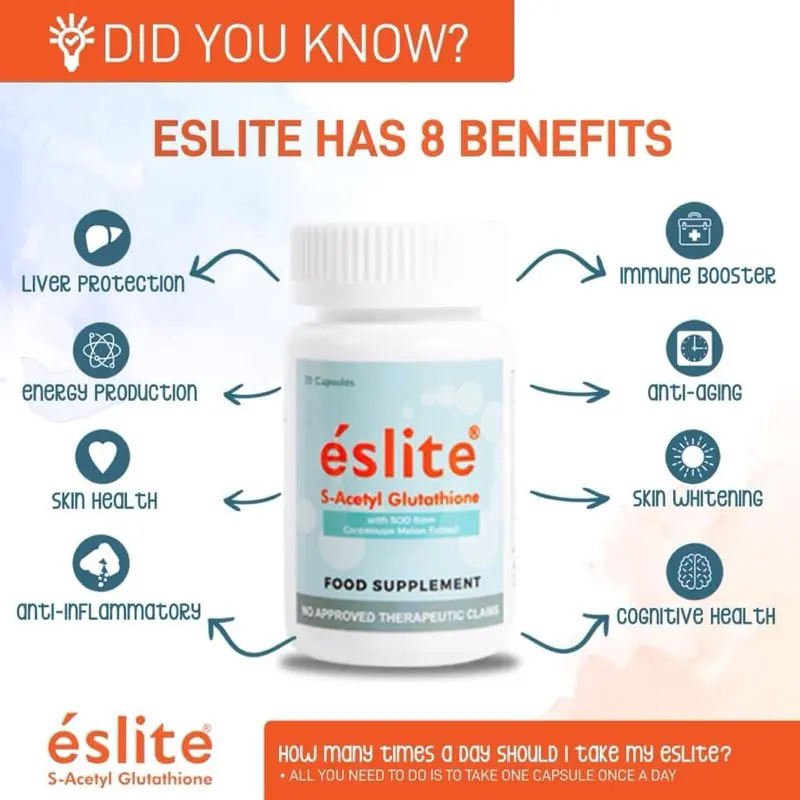 eslite glutathione benefits S-Acetyl with SOD from Melon Extract - 8 Including Liver Protection & Immune Boosting Glutathione skin care products online