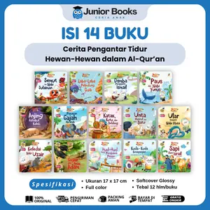 (ISI 14 BUKU) Cerita Pengantar Tidur Hewan-Hewan dalam Al Quran Soft Cover Buku Anak - Ziyadbooks