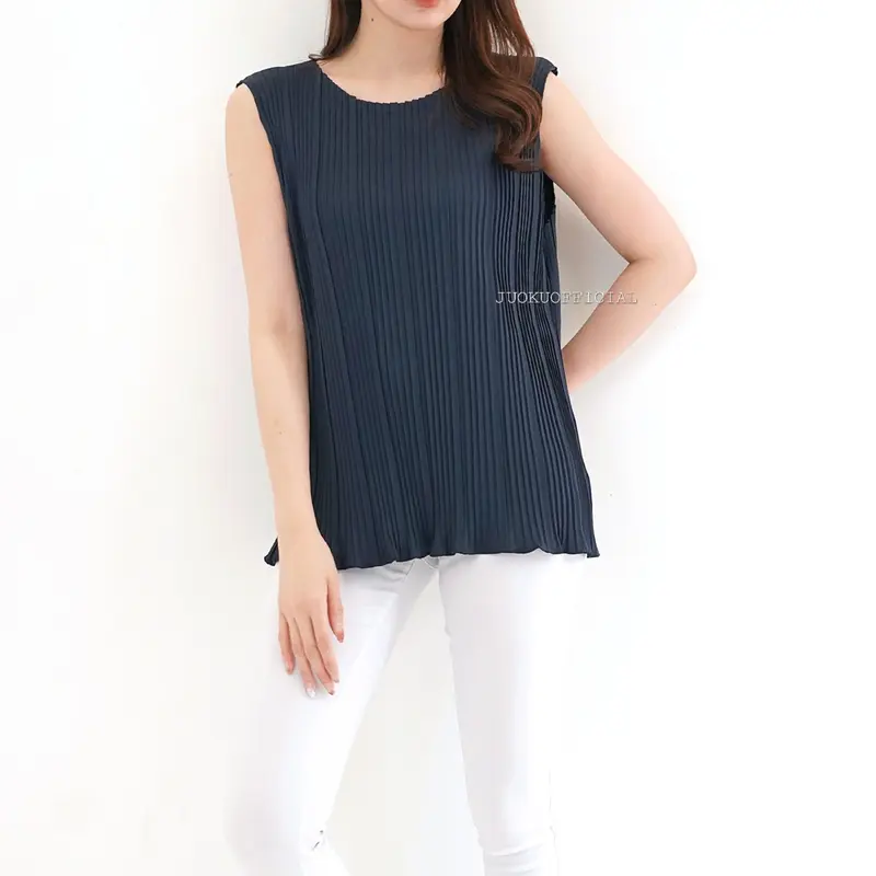 Atasan Plisket BB Wavy Tanpa Lengan / Baju Plisket / Tanktop Plisket / Pleated Top 5