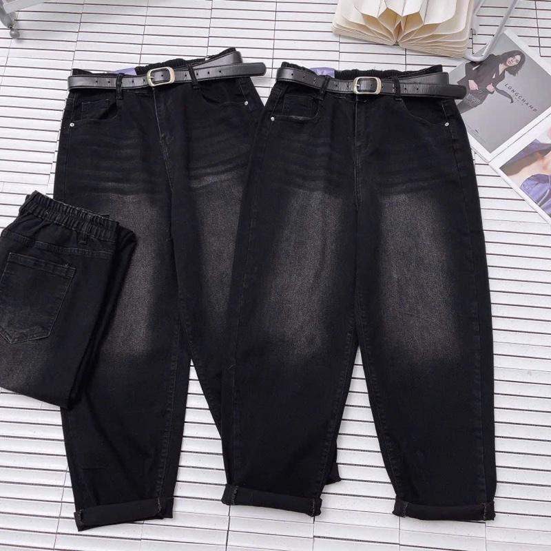 [Eo nhỏ hơn mấy mẫu khác] QUẦN JEAN BAGGY 9 tấc co giãn bigsize nữ Women Denim 60-90kg