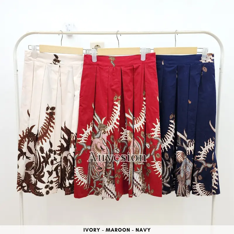 6243 Rana V-Neck Batik One Set Rok Setelan Rok Batik Wanita 6