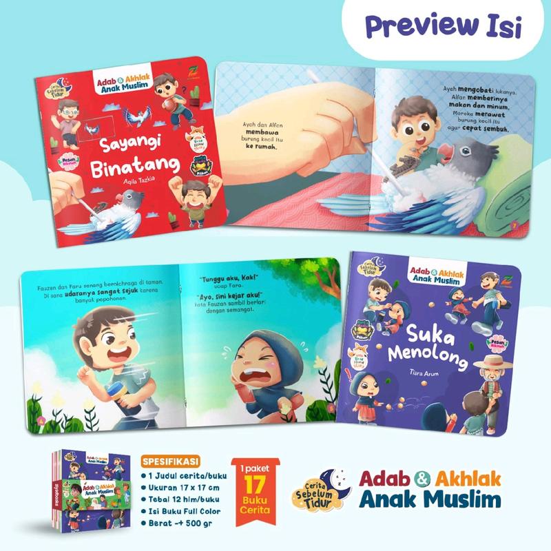 17 buku edukasi islami SERI CERITA SEBELUM TIDUR ADAB DAN AKHLAK ANAK MUSLIM ziyadBooks 6