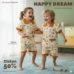 SPESIAL LIVE PROMO BABY TASYA CANTIK - SETELAN HAPPY DREAM VIRAL ANAK LUCU NYAMAN 1 - 8 TAHUN