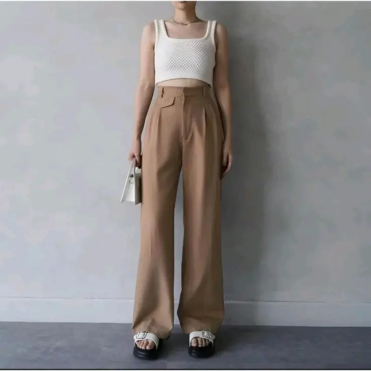 ORO PANTS - Loose pants Highwaist wanita celana anti kusut celana kulot wanita 1