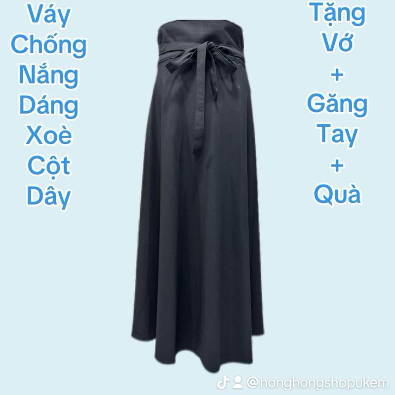 Váy xoè chống nắng thời trang cao cấp CÓ DÂY CỘT EO.Chất kaki lụa và umi.Freesize.Chiều dài 106cm.Bề ngang 2m3.(Tặng vớ lót lông.Bao tay len và quà ngẫu nhiên) Nữ