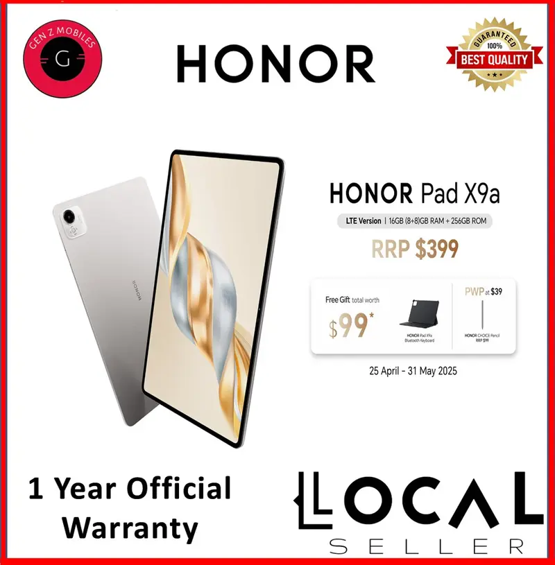 HONOR Pad X9a LTE | (8+8GB Ram)+256GB | 8300mAh Long Battery Life