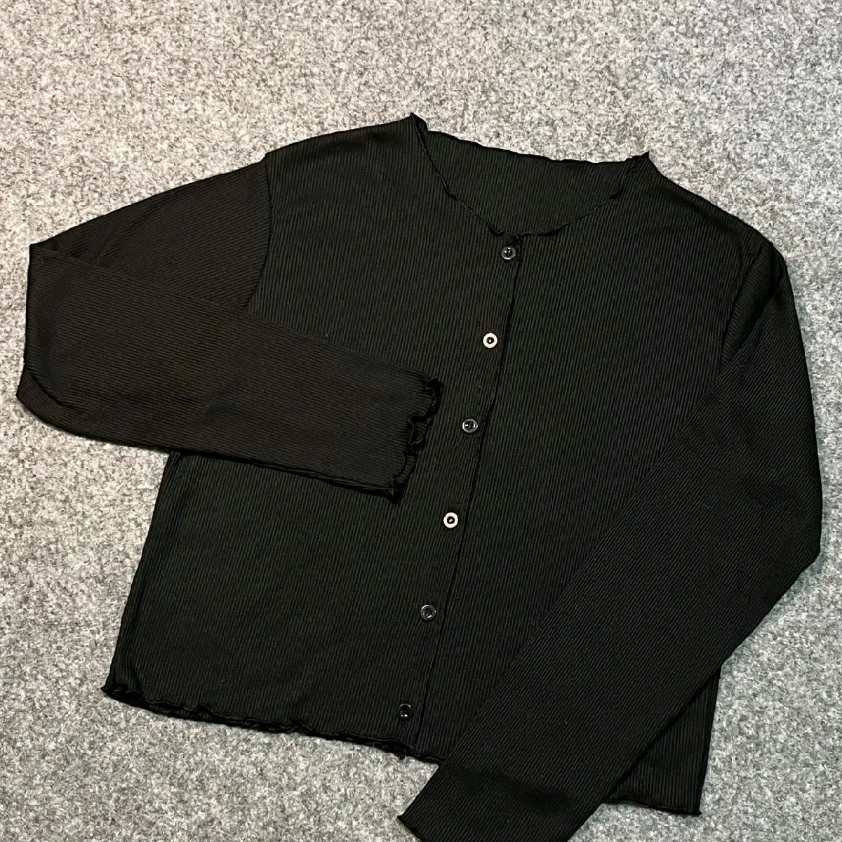 Cardigan Waffer dan Rib Crop Top Wanita Lengan Panjang Premium | Cardigan  Kancing Nyaman Tebal Waffle Cantik