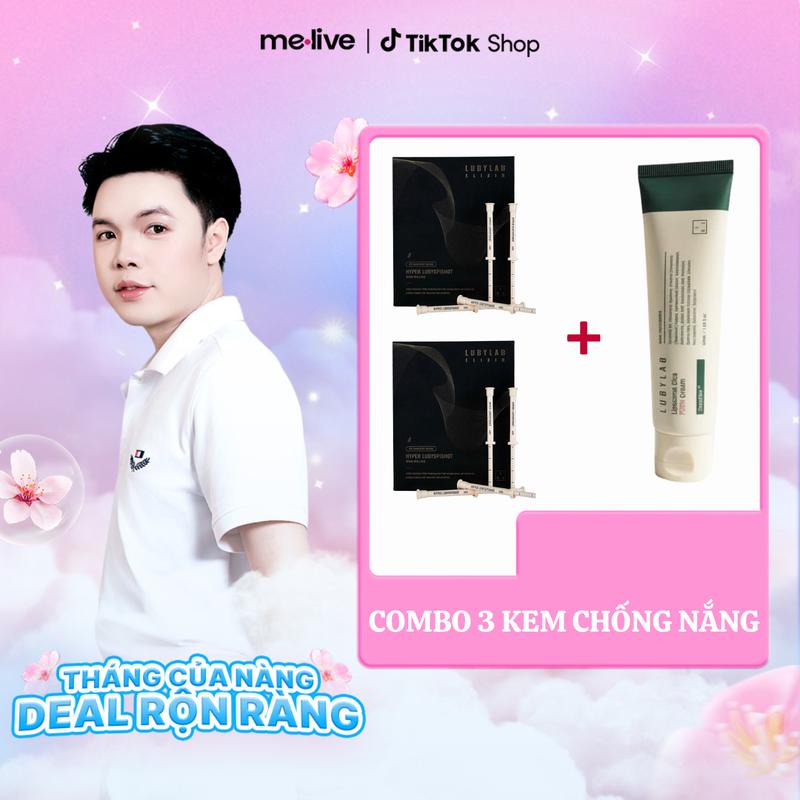 Độc Quyền Vũ Thái Bình Combo 2 Set Hyper LU BYSPISHOT Dual-Gen Spicule Therapy tổng 8 ống Tặng 1 tuýp Kem Liposome cica PDRN Lubylab cream 50ml