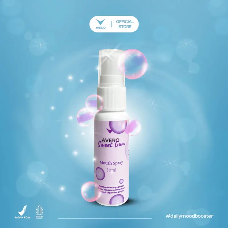 Avero Penyegar Mulut BPOM  & Halal 30ml - Sweet Gum Mouth Spray Buy 1 Free 1 7