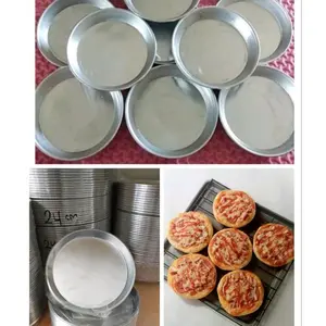 Cetakan Kue Loyang Pizza mini ukuran diameter 10cm isi 12 pcs bahan alumunium