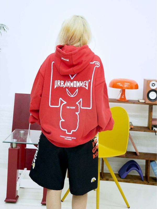  Áo Khoác Hoodie URBAN MONKEY Essential Hoodie Red V.2 Nỉ Form Regular Nam Nữ Phối Màu Đỏ Local Brand 