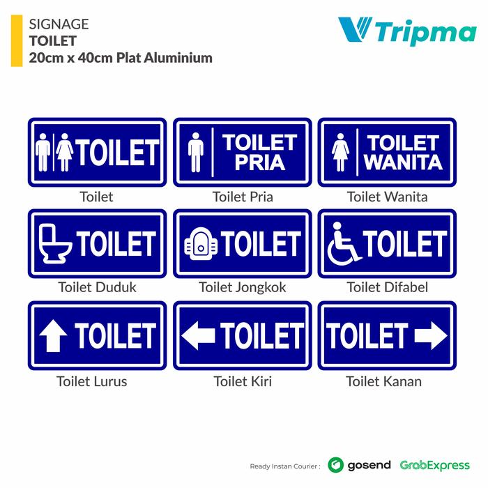 Gambar Rambu / Sign Toilet Pria Wanita 20cm x 40cm Plat Alumunium dari Tripma Store Kota Bandung 5 Tokopedia