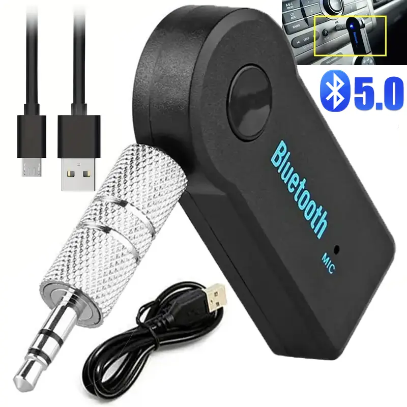 thumbnail image 2 of Bluetooth 5.0 Transmitter & Receiver – 3.5mm Aux Wireless Audio Adapter For Car/Home 2 of 6