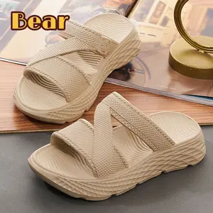 Bear 2025 Sandal Wanita Pedal Berkaki Satu Trendi Bahan Karet Jelly Elastis Anti Slip Tahan Cuaca Kualitas Premium Size LOKAL