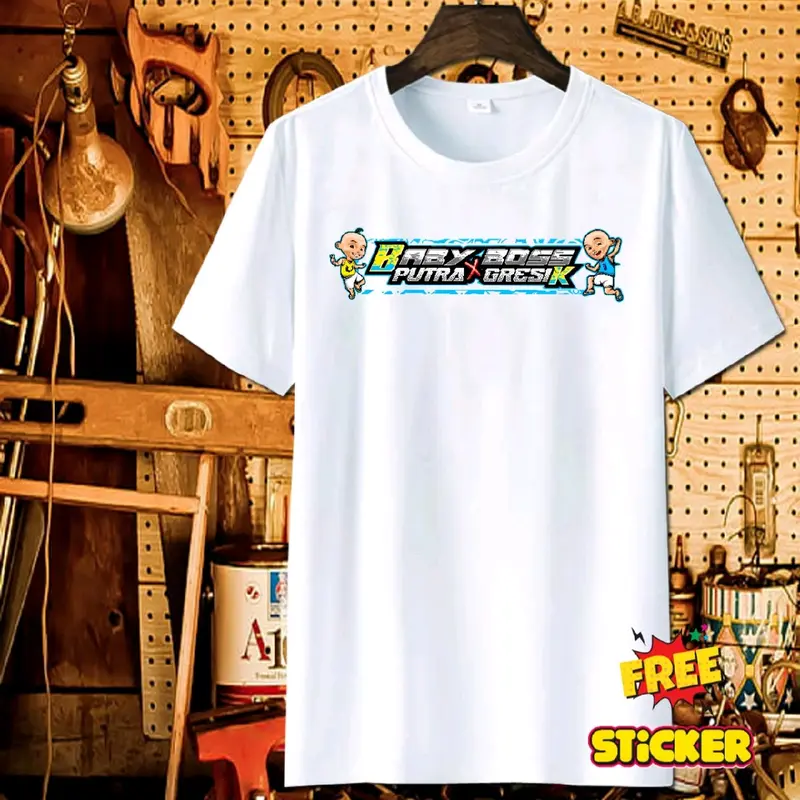 Baju bus babyboss x putra gresik kaos bus baju bus anak laki-laki kaos bus pria wanita cotton combed 24S free stiker 4 pcs Dewasa 4