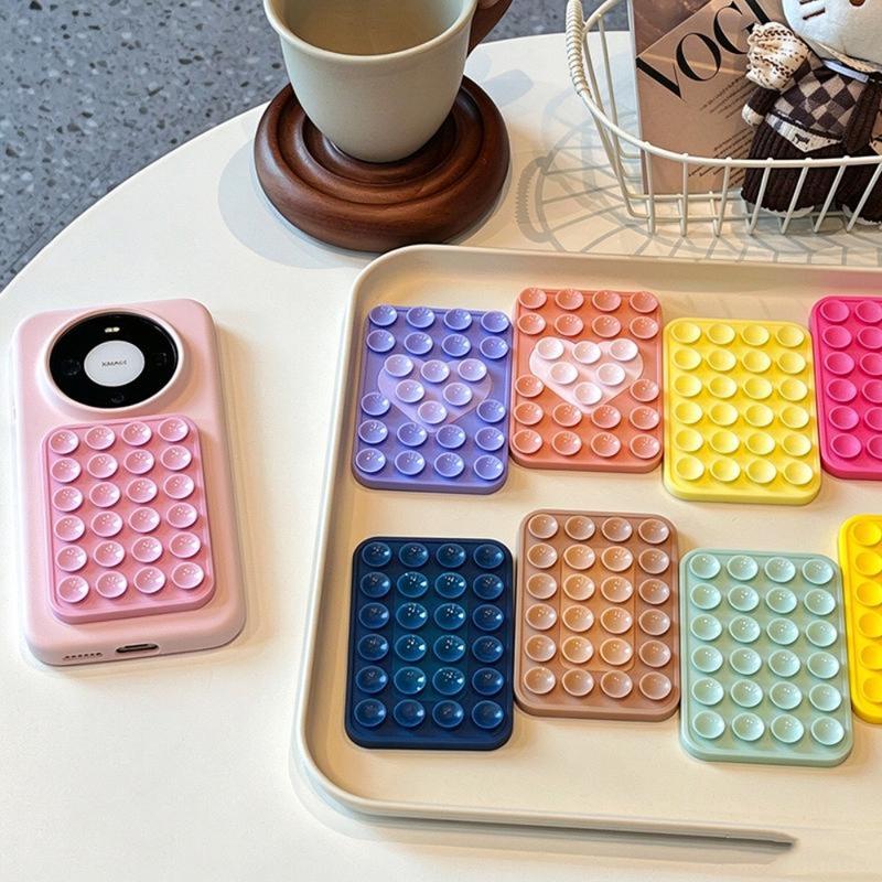 Miếng Đệm Silicon Dính Điện Thoại Đa Màu, Có Thể Tái Sử Dụng, Phù Hợp Với Mọi Loại Điện Thoại, Miếng Đệm Silicon Chuyên Dụng Cho Mặt Sau Điện Thoại