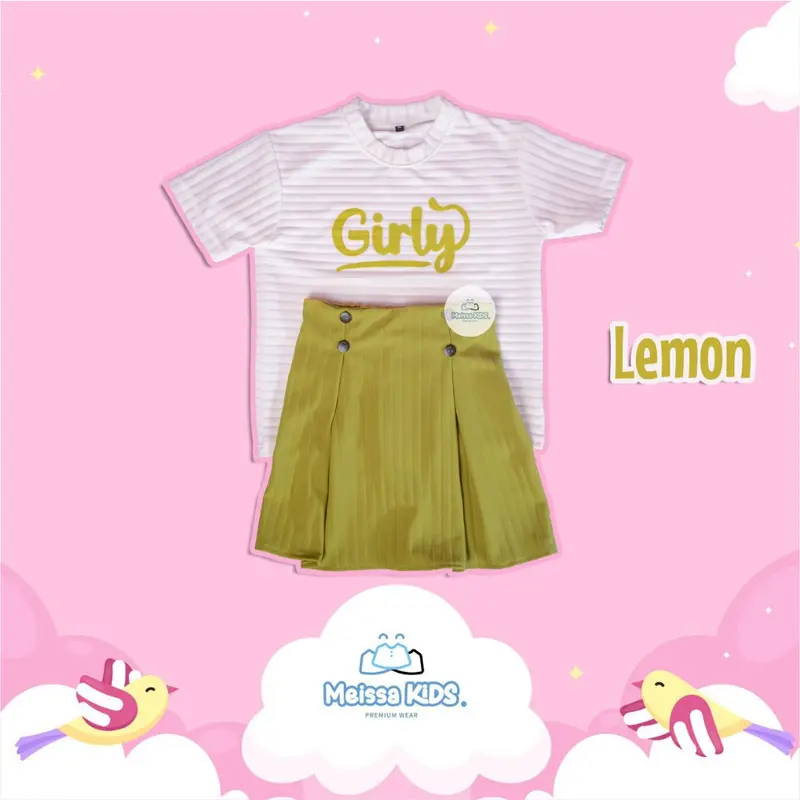 Meissa Kids - [PAKET HEMAT] Setelan Rok Anak Girly Knit Hornet Premium 2