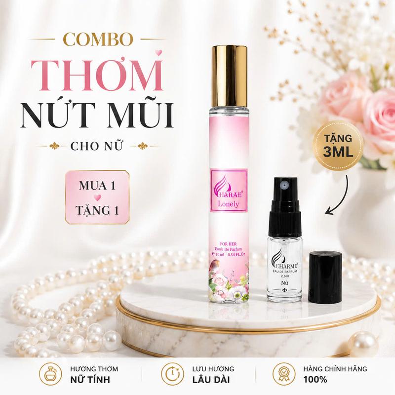 Nước hoa nữ Charme Lonely 10ml chính hãng lưu hương dai nữ tính quyến rũ