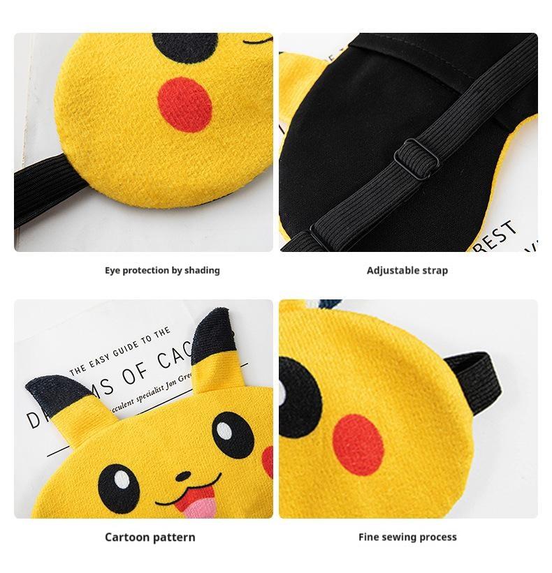 Product Introduction of Nap time blackout cartoon eye mask, cute plush sleep eye mask, blackout and breathable sleep eye mask 4