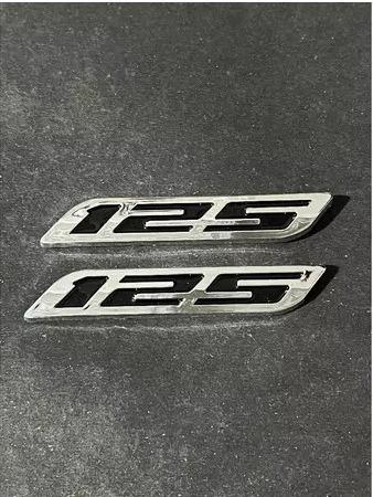 Logo Paket Emblem Click Clik Chrome Silver Bahan ABS Tebal Bagus Satu Set Bisa satuan 8