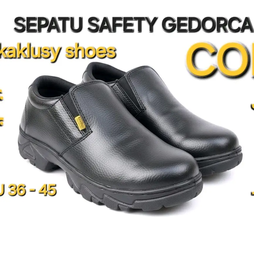 GEDORCA PITON 71 Sepatu Safety Pria Ujung Besi Anti Slip Tidak Licin di Minyak dan Keramik Ideal untuk Kerja Proyek Pertamina PT dan Sebagainya Shoes