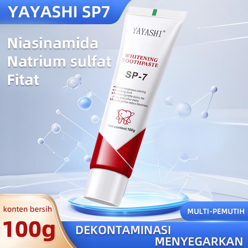 Pasta Gigi YAYASHI SP7 Pemutih dan Penghilang Bau Mulut Rasa Natural Mint 100g - Probiotics, Penyegar 0