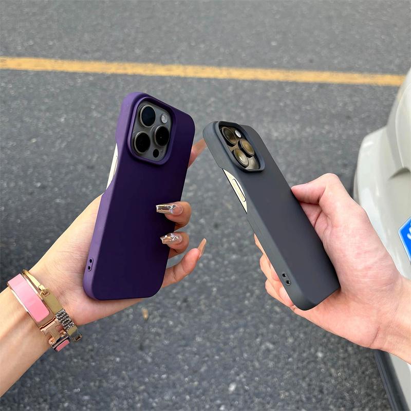 Ốp Điện Thoại Nhám Bán Lẻ, Áp Dụng Cho Iphone16 / 15 / 14 / 13 / 12 / 11, Siêu Mỏng, Unisex, Làm Bằng Silicon Mềm, Ốp Bảo Vệ Điện Thoại Di Động