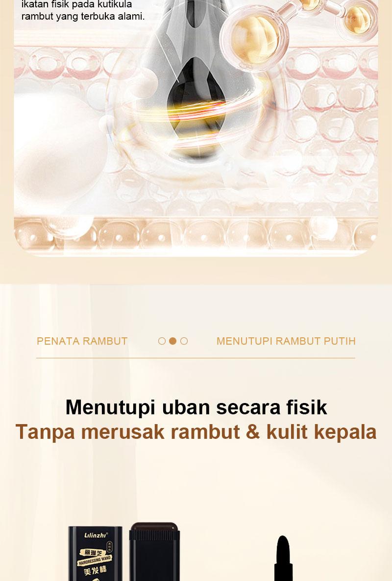 Lilinzhi Tongkat Pewarna Rambut Tanaman Hitam Murni Sekali Pakai Aman Tanpa Efek Samping Cocok untuk Menutupi Artefak Memudar Pewarna Rambut Hitam & Coklat di Rumah Penghitam Black Black Penghitam