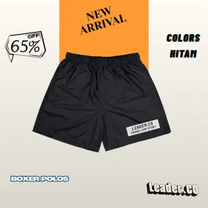 LEADER Celana Boxer POLY Pria Wanita Celana Pendek