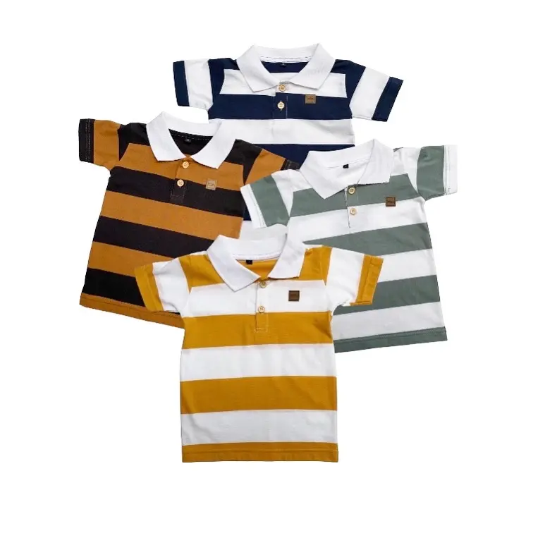 Poloshirt baju anak stripe series polca.
