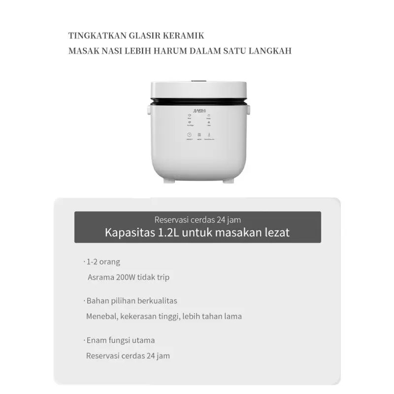 Penanak Nasi Portabel Edisi Pelajar/Hijau/Putih Air Sendok Cooker 2