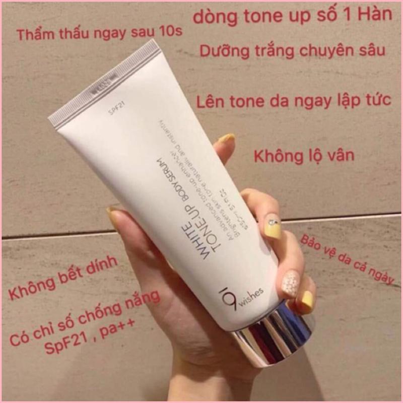 Kem body 9Wishes Dưỡng Trắng Nâng Tông Da Chống Nắng White Tone Up Body Serum