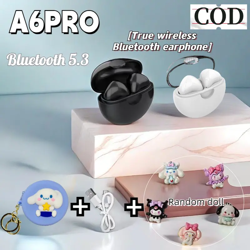 True wireless Bluetooth headset + cute macaron color headphone case combination 2024 new model supports chatting, playing games and sports unisex headphones Audio Earbud